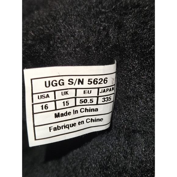 UGG Men\'s Hartsville Boots Brown Leather Suede Sheepskin Lined 5626 Size 16 main image 6